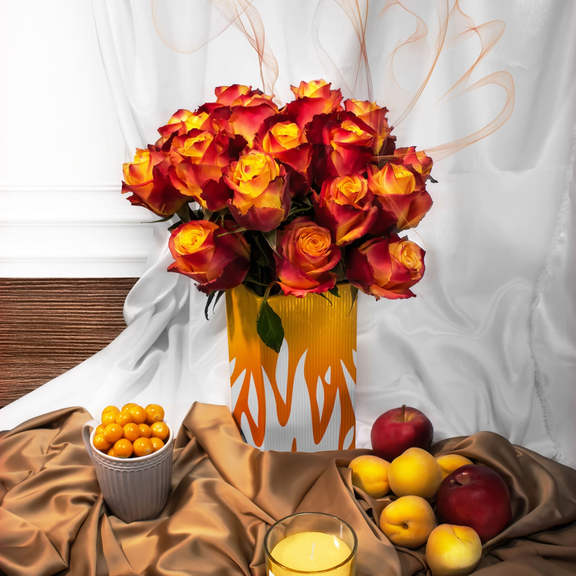 Yellow Fuego Roses Best Roses #1 Roses Best Gift - Roses del fuego