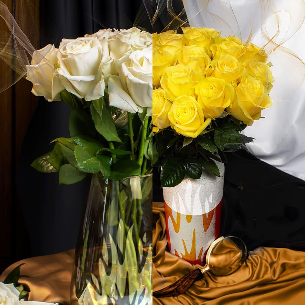 Hot Rose Combination 50 #3 Best Roses #1 Roses Best Gift - Roses del fuego